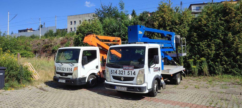 Wynajem zwyżki, podnośnik koszowy 20,21,27m Katowice