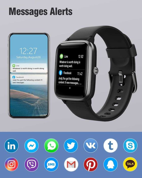 Asiameng G10 Smartwatch tętno miesiączka pogoda GPS SpO2 powiadomienia