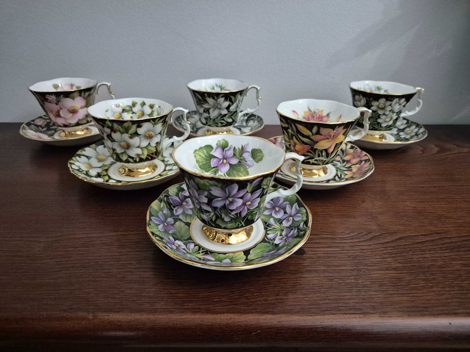 Coleção de 6 Chávenas Royal Albert Provincial Flowers
