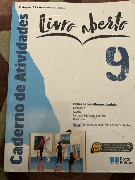 Caderno de atividades  português Livro Aberto 9 Porto Editora
