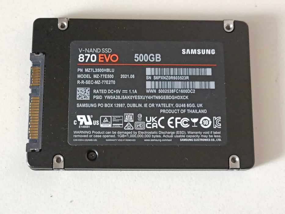 500GB SSD  Samsung 870 Evo 2.5" Sata