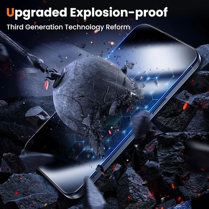 Захисне скло TOCOL 2 шт. для iPhone 15/16 Pro 6,1" загартоване скло 9H із рамкою