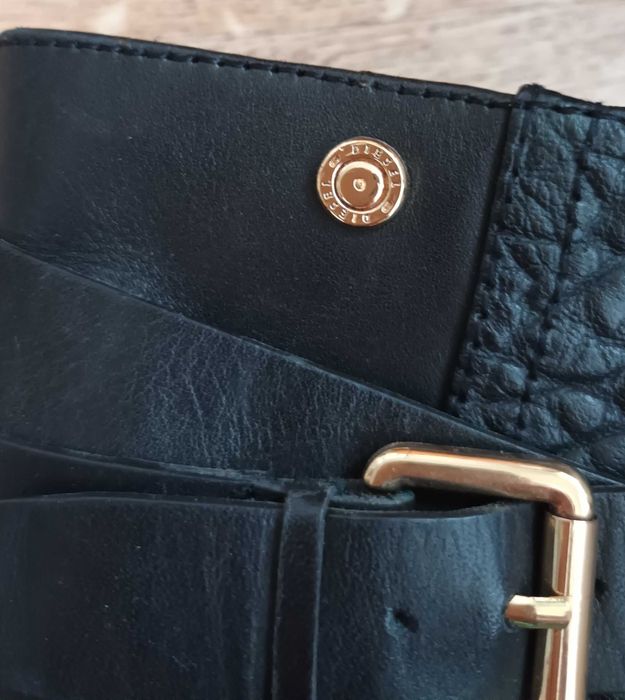 Diesel botki na obcasie i platformie skórzane rozmiar 39