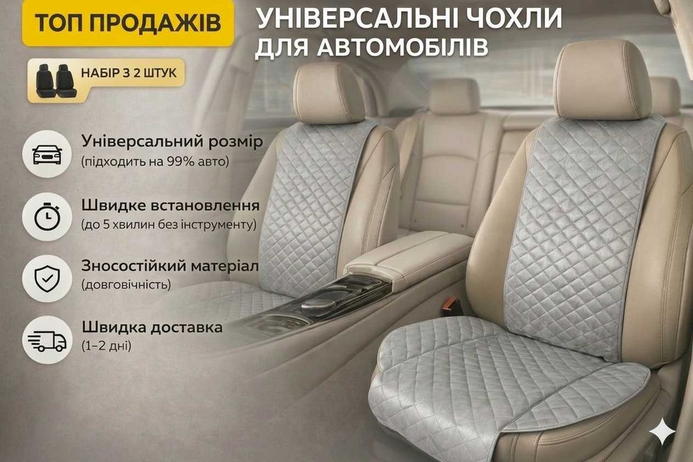 Універсальні чохли накидки на сидіння авто алькантара чехлы на сиденья