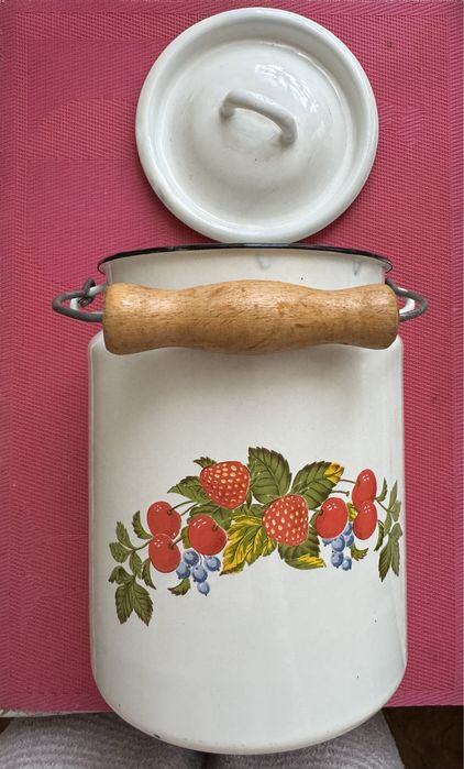 Бидон новый эмалированный