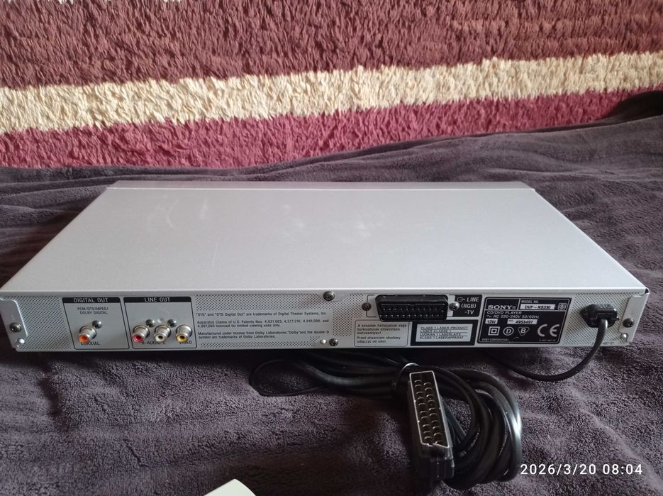 Odtwarzacz DVD CD Sony pilot kabel