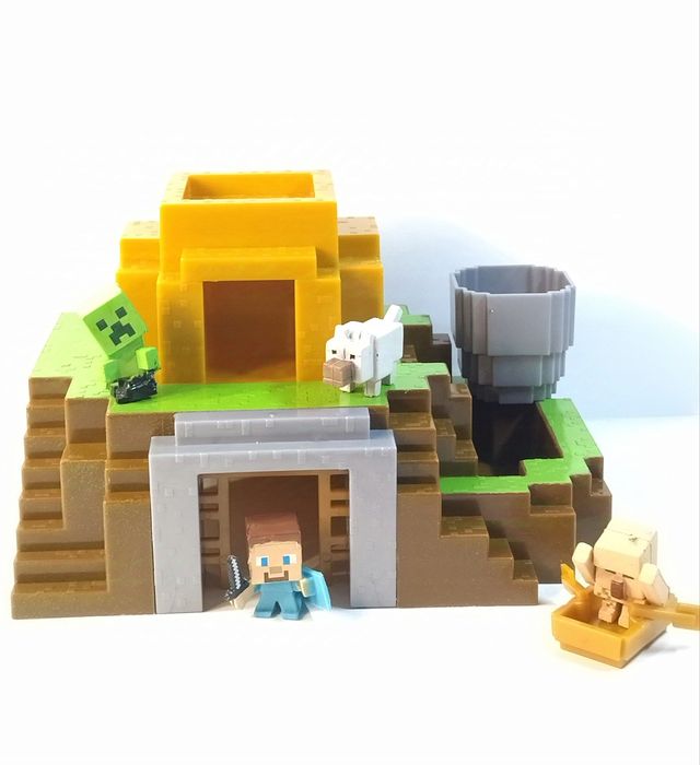 Игровой набор Майнкрафт "Оазис" 4-мини фигурки.