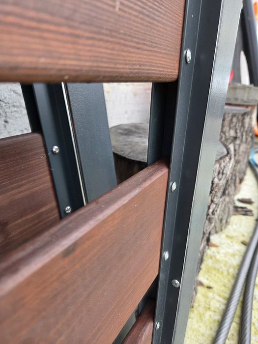 Brama aluminiowa + drewno 2 x okolo 3m