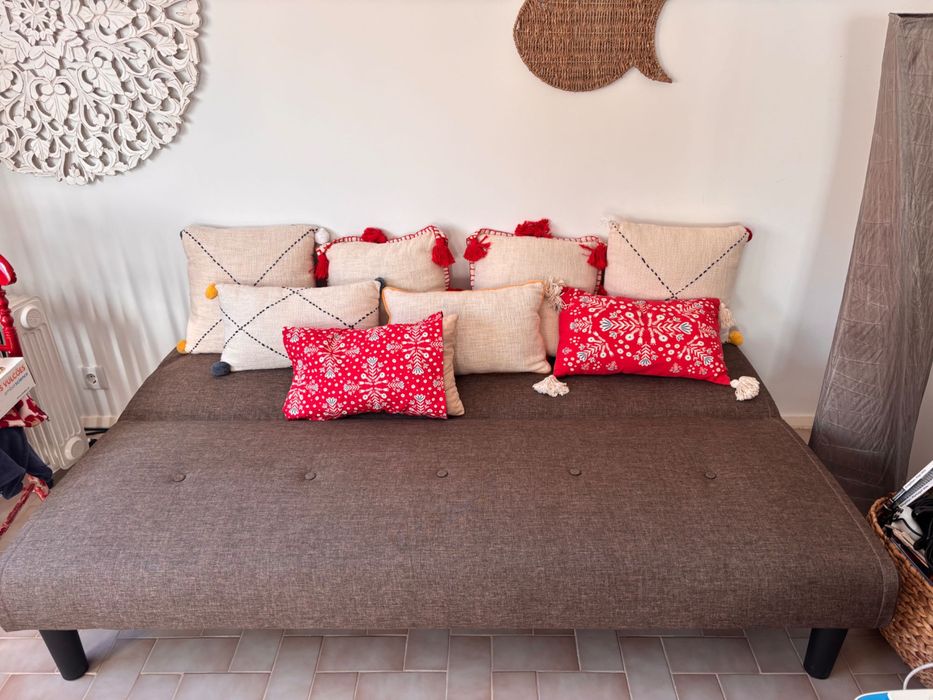 Sofa cama castanho