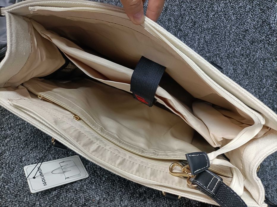 IGOLUMON Torebka damska z płótna, torba na laptopa 15,6", NrT54