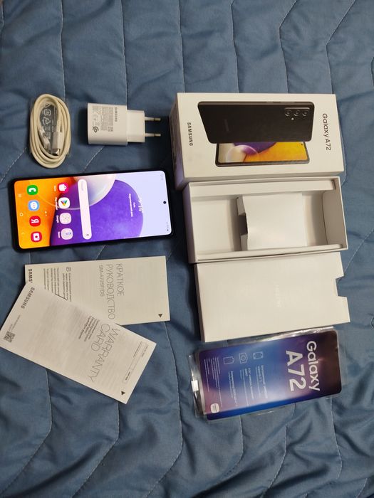 ‼️Samsung Galaxy A72 128 gb + 3 чехла ПОВНИЙ КОМПЛЕКТ! Телефон Самсунг А 72 128 гб.