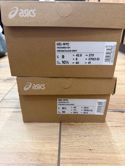 ASICS GEL-NYC Cream/Cloud Grey / Асікс сірий / нові, оригінал