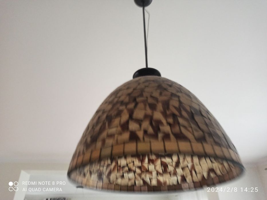 Lampa witrażowe  mleczna- czekolada