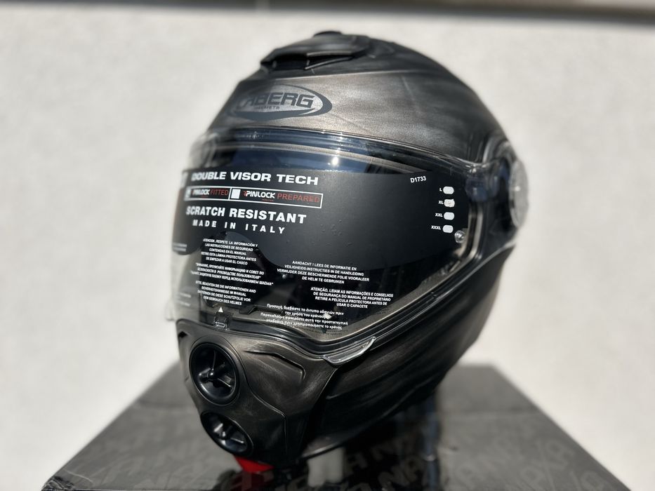 Kask motocyklowy szczekowy Caberg Droid Iron rozmiar S Blenda,