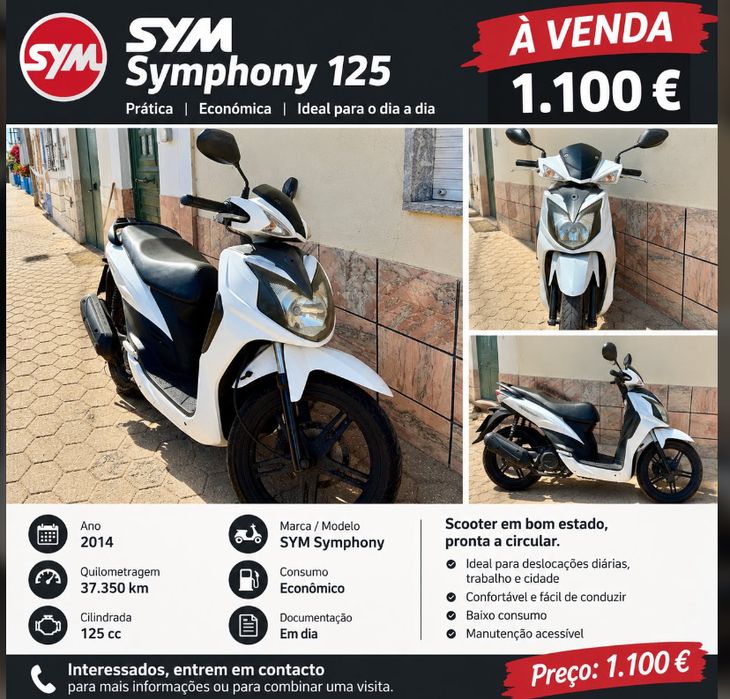 Mota sym 125, usada em otimo estado