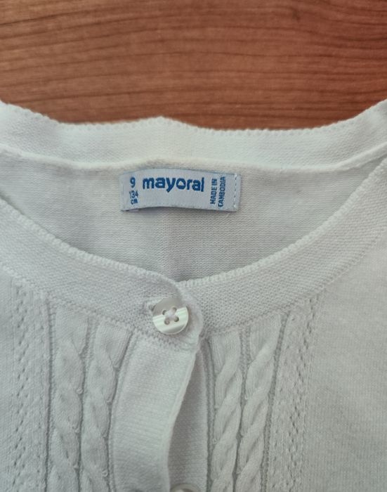 Bolero branco de menina da Mayoral