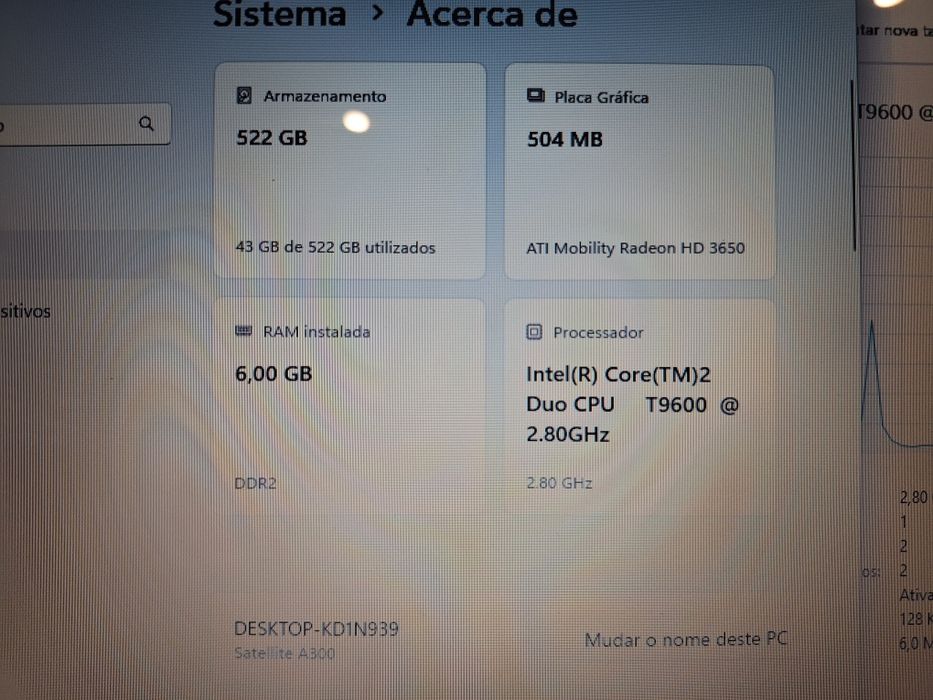 Portátil 16" - Toshiba A300