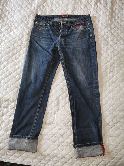 Jeansy męskie  jeans marki EMP z logo AC/DC w rozm. 32/32 W32