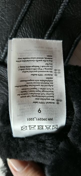 Перчатки кожа ягнёнка чёрные livergy новые