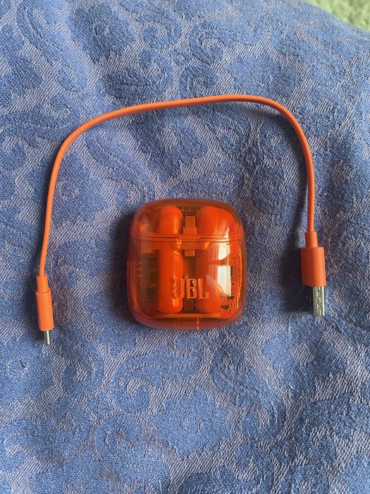 Słuchawki douszne JBL Tune 225TWS Ghost Pomarańczowy