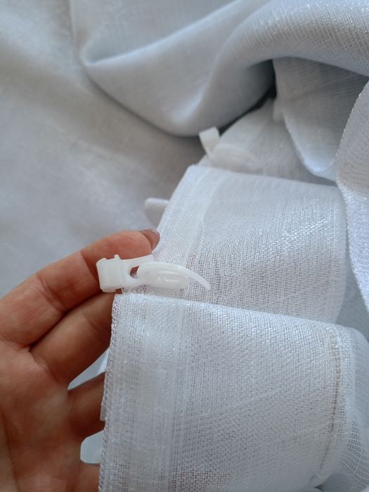 Firana batyst srebrna nitka