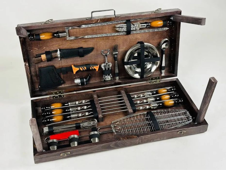 Шампура в кейсе футляре на подарок мужу мужчине куму отцу