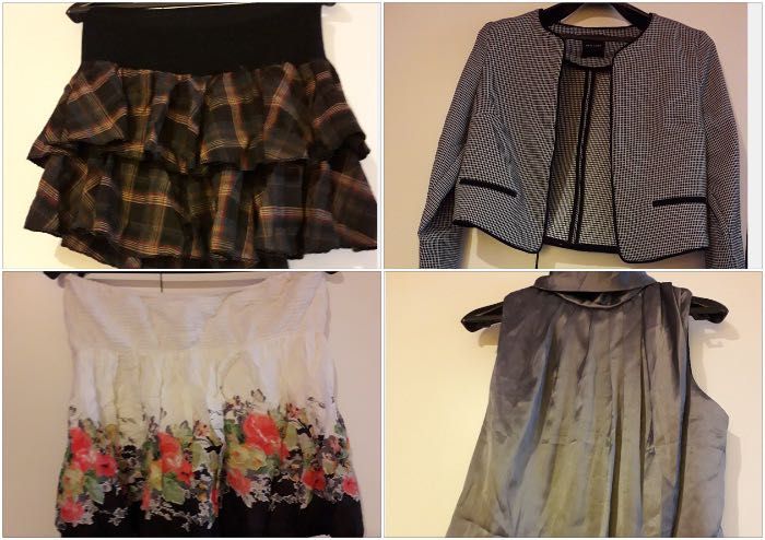 Mega paczka ubrań, pasków, torebek 72 szt, Zara,Dolce Gabana m,l,xl