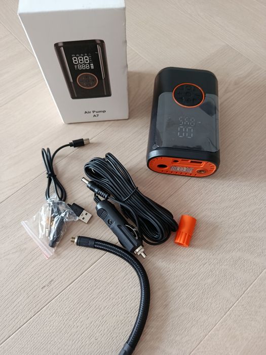 Pompka elektryczna do roweru, materaca, kompresor akumulatorowy