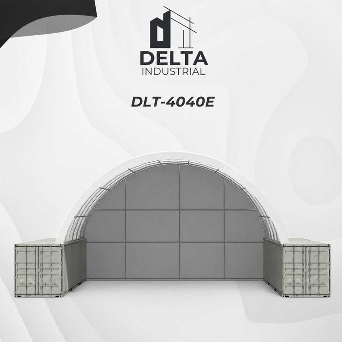 Zadaszenie kontenerowe 12x12 900g/m2 Mega cena w zestawie ze sciana tylna DLT-4040E Delta Industrial