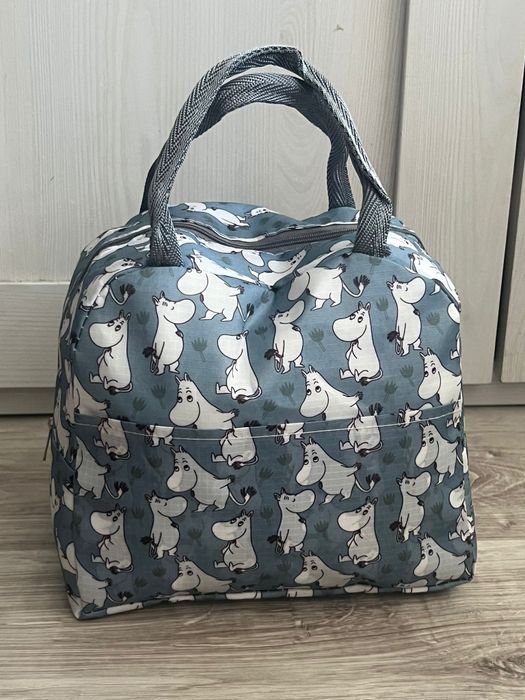 Torba lunchowa w niebieskie Muminki – 23x19x13cm