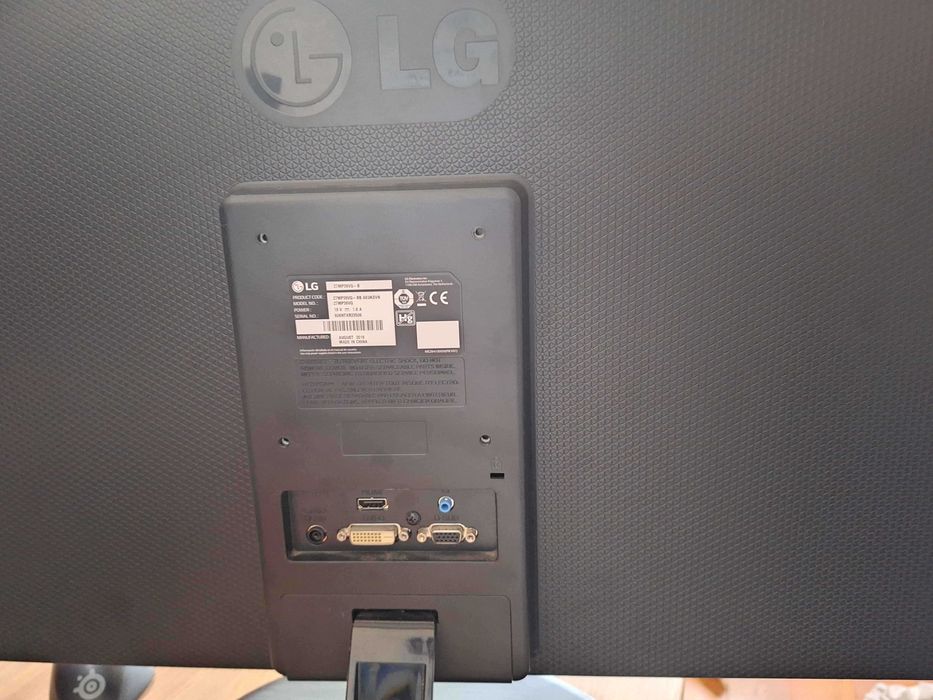 Monitor LG 27MP38VQ-B czarny 27" 75hz, VGA, DVI, HDMI | Używany