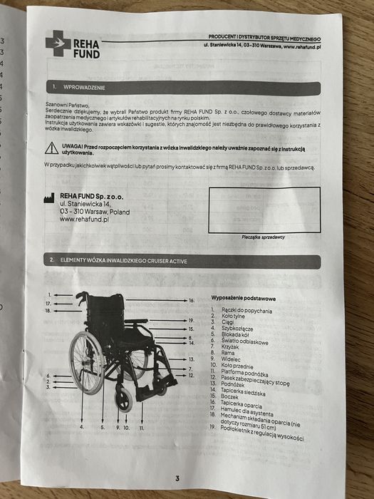Wózek inwalidzki