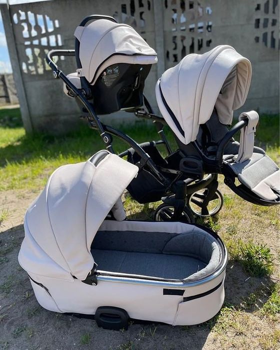 Podwójny wózek JUNAMA – zestaw 3w1