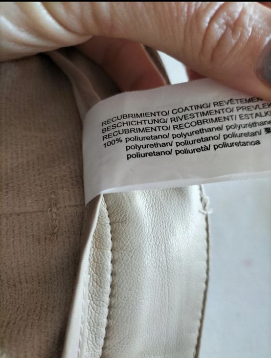 Calças Napa beje Pull & Bear