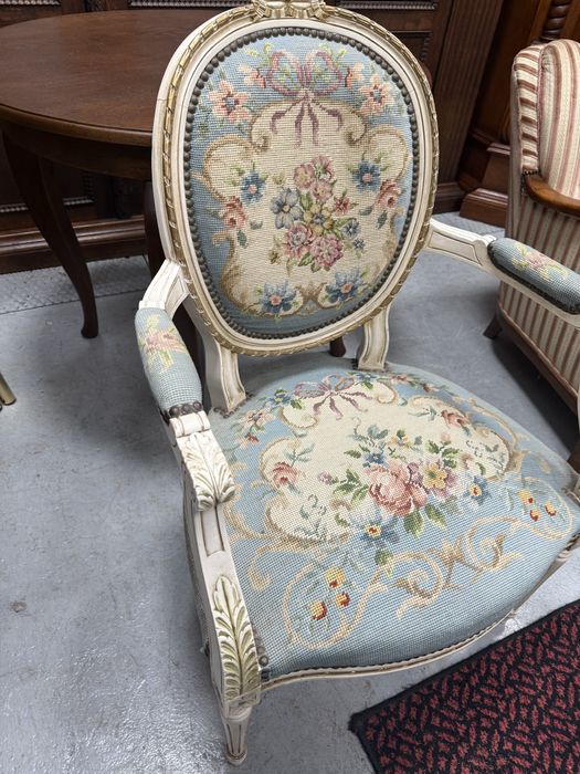 Fotel stylowy gobelin