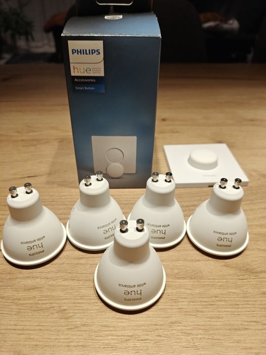 Nowe żarowki z guzikiem Hue white ambiance 5W GU10