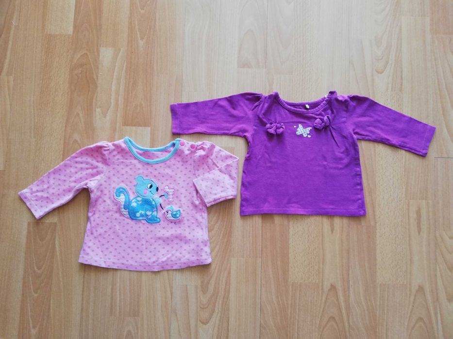 2 bluzeczki -68  i 80 cm. "5,10,15" i" Ladybird"