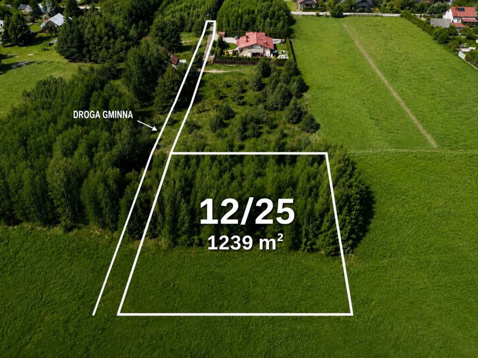Sprzedam działkę budowlaną 1239 m² – Henrykowo, ul. Rubinowa