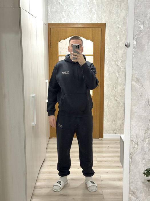 Оригінал | Костюм New Balance штани кофта худі темно сірий