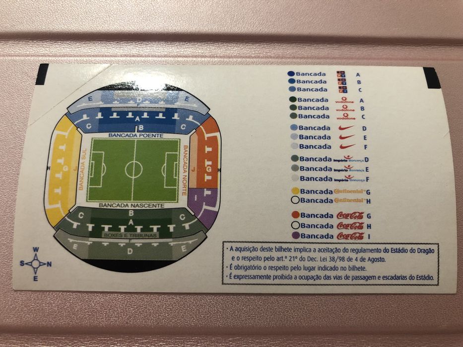 Bilhete inauguração Estádio do Dragão