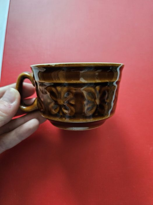Filiżanki kokardki porcelit Pruszków 4 sztuki