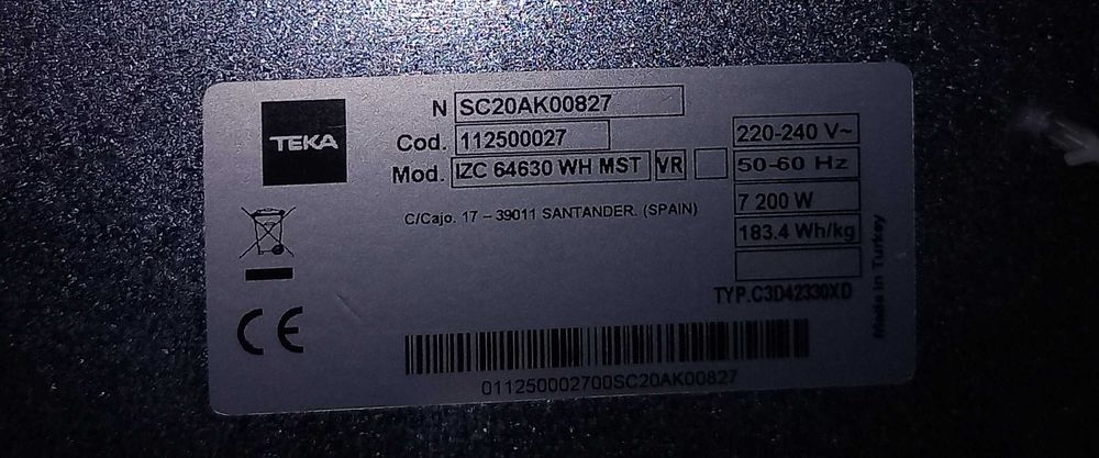 Placa indução Teka