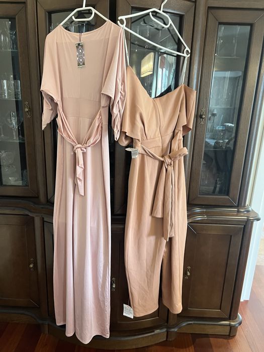 Kombinezony  damskie pudrowy rôż asos nowe bohoboho 40 L zestaw