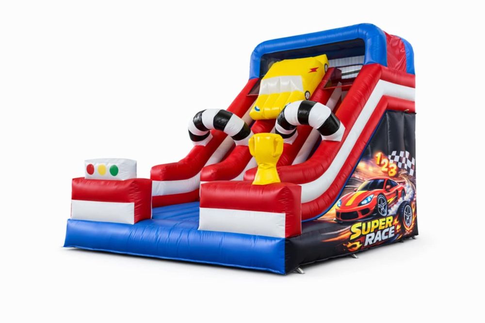 Dmuchaniec wynajem zjeżdżalnia wyścigówka samochód *Animacje