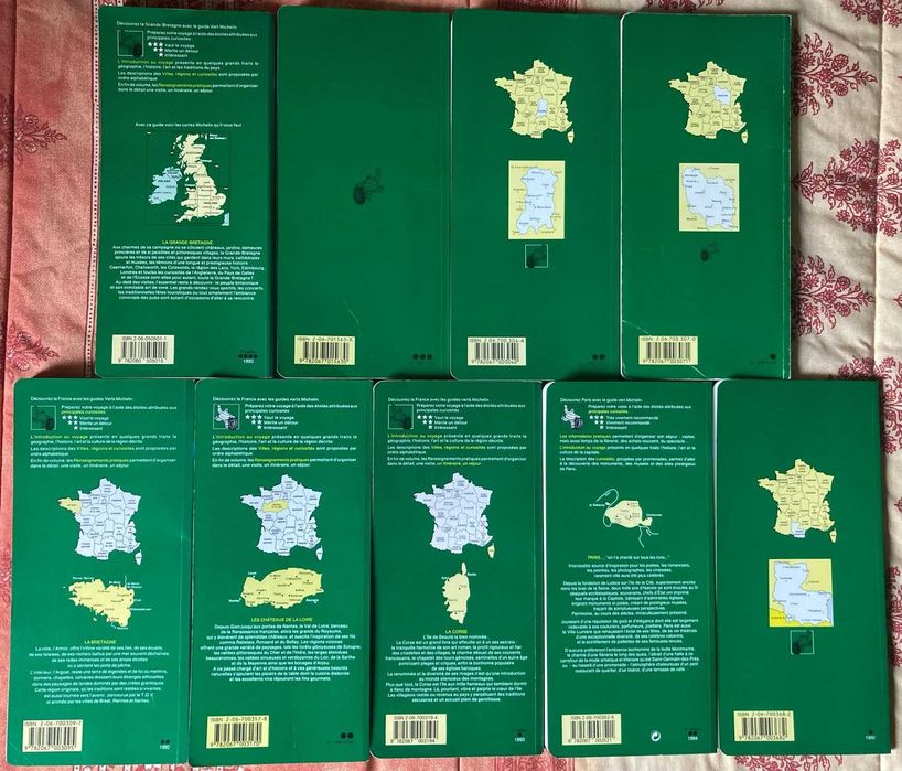 Guias Turísticos Michelin em Francês (preço unitário)