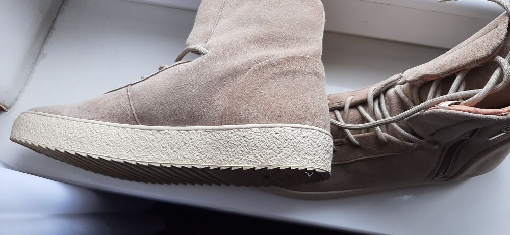 Męskie buty skóra zamszowe