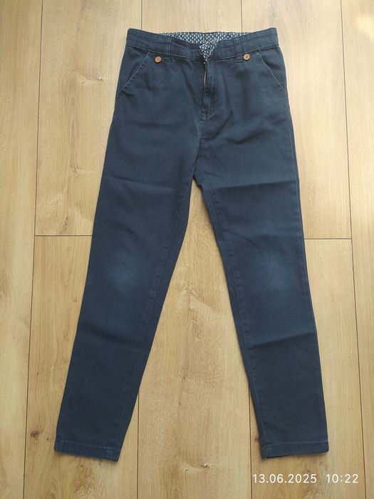 Spodnie eleganckie galowe granat rozmiar 128