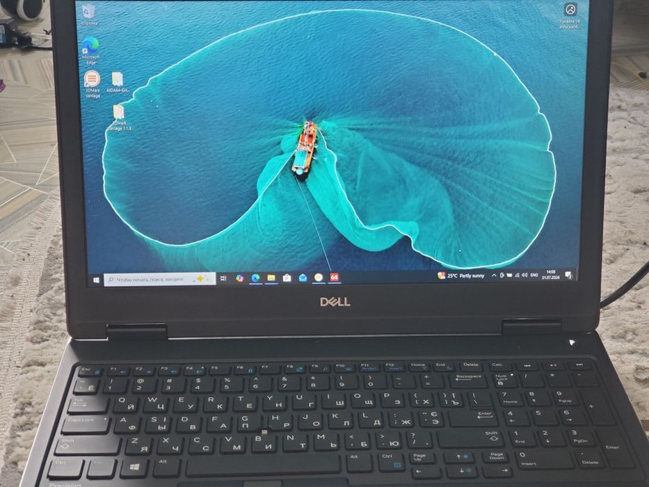 Игровой мощный DELL 7530 4 ядра Core i5 8400H 4.2ГГц  16Gb ОЗУ Nvidia p2000 (1050ti) ddr5