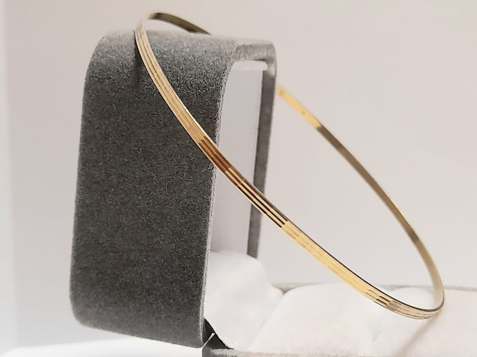 Bransoletka Bangle Kółko Diamentowana zloto