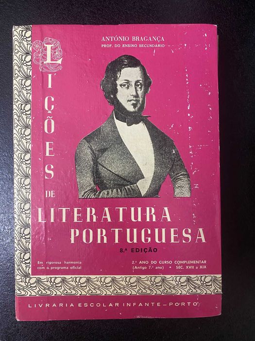 António Bragança – Lições de Literatura Portuguesa 8.ª Edição Capa Dura Exemplar Numerado e Rubricado